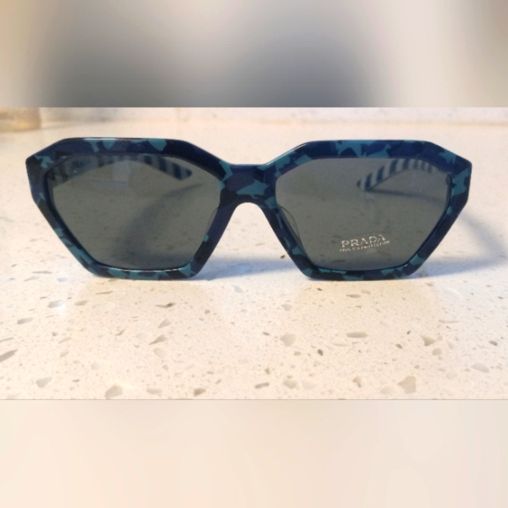 NEW! Prada Camo Geo 57mm Rectangle Sunglasses